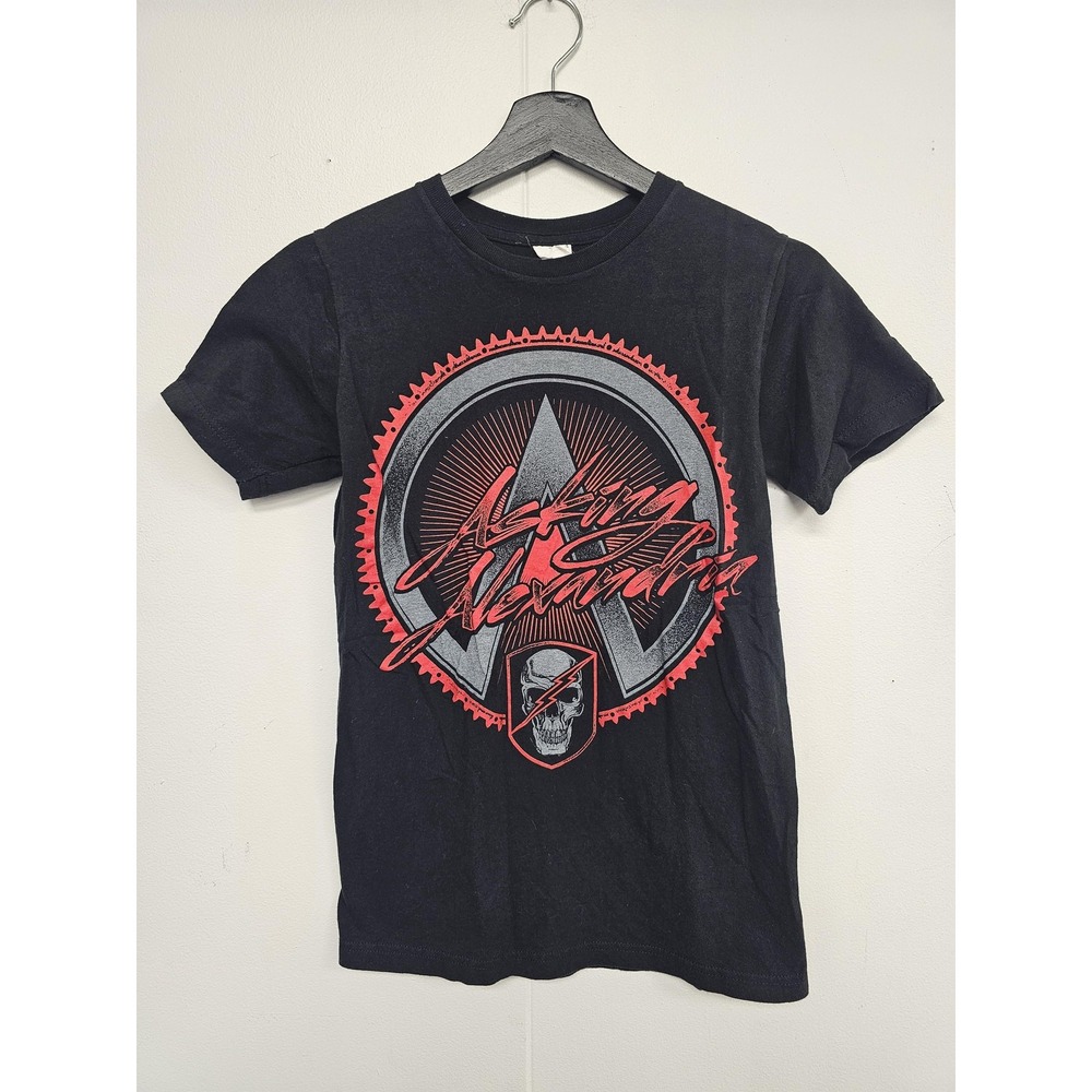 Asking Alexandria Shirt Mens XS Black‎ Skull Graphic Band Tee Bay Island